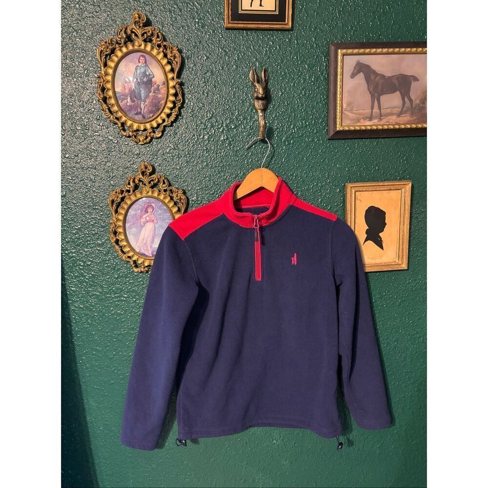Boys Kids Johnnie O Blue Fleece Quarter Zip Pullover Sz 12